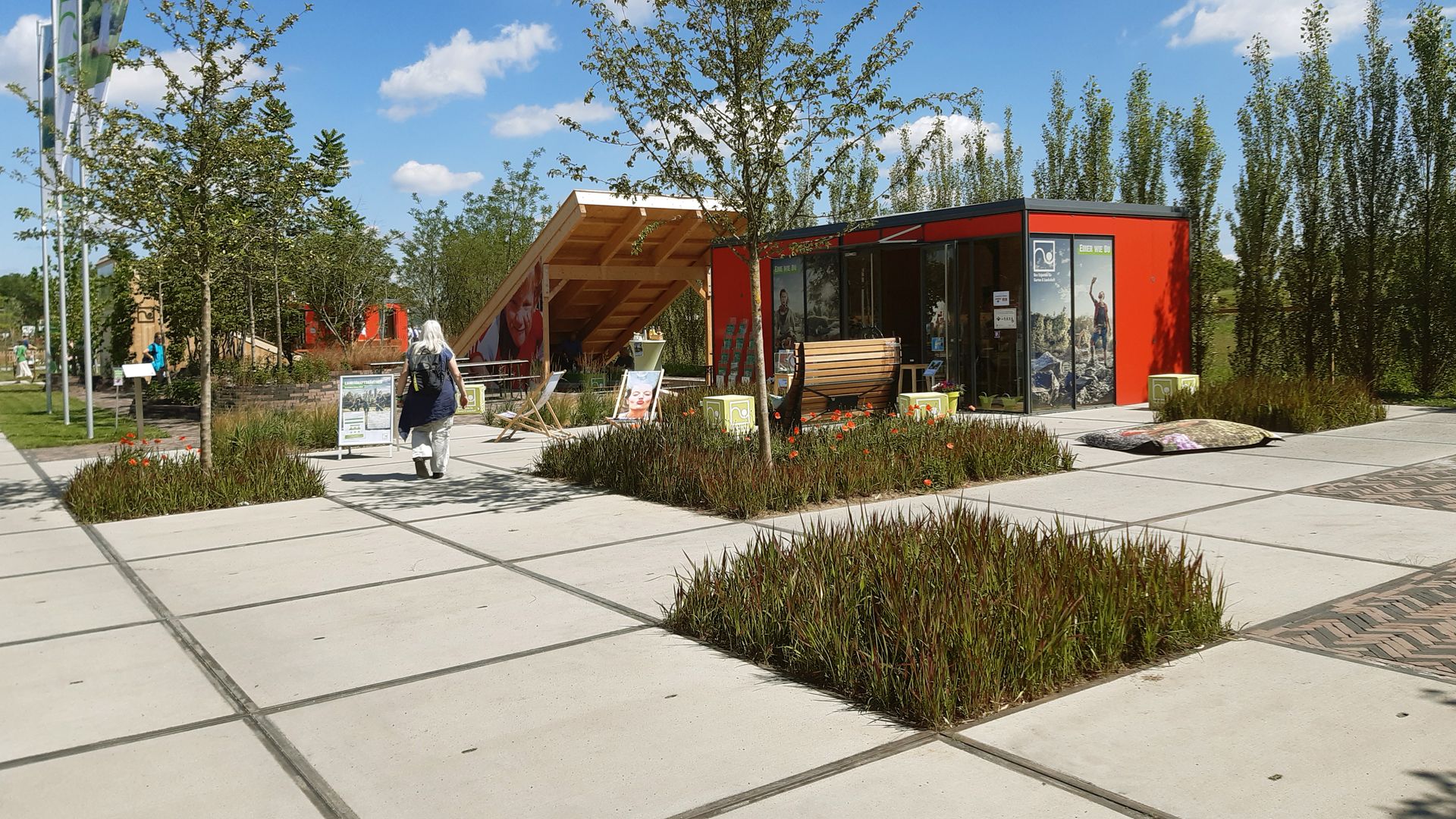 Austellungsachse GrennFabLab und Kalisto LaGa 2020