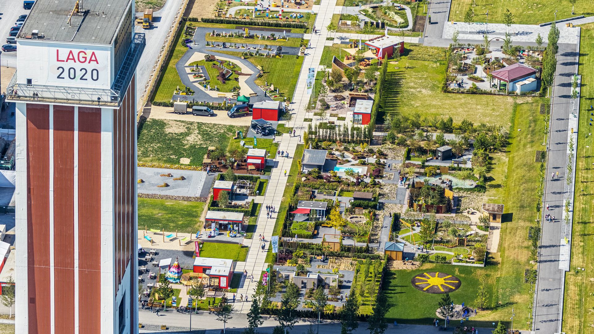 Austellungsachse GrennFabLab und Kalisto LaGa 2020