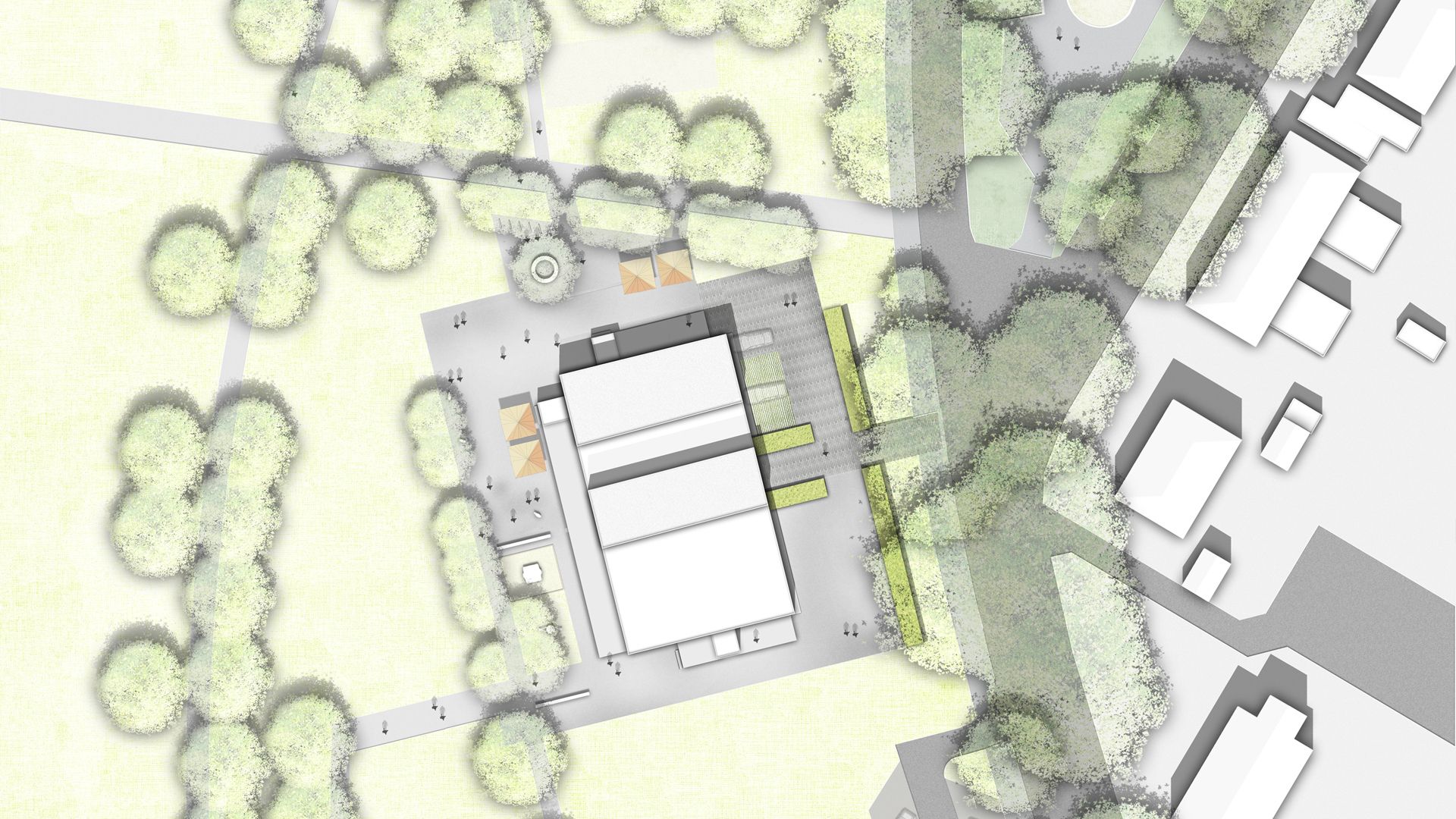 Austellungsachse GrennFabLab und Kalisto LaGa 2020